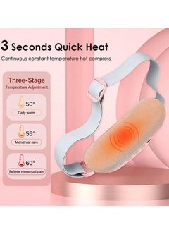 TIGER Fast Heating Menstrual Pain Relief Belt for Women || 3--Level Adjustable Heat Settings for Quick Period Cramp Relief | Rechargeable & Portable Heat Therapy Pad | Soft & Comfortable Waist Belt for Abdomen & Lower Back | USB Charging | Lightweight Design  - Image 3
