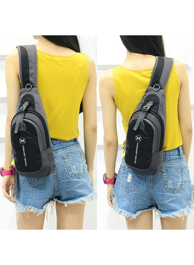Peicees Peicees Chest Crossbody Sling Backpack Bag Travel Bike Gym Daypack for Women Men - Image 4