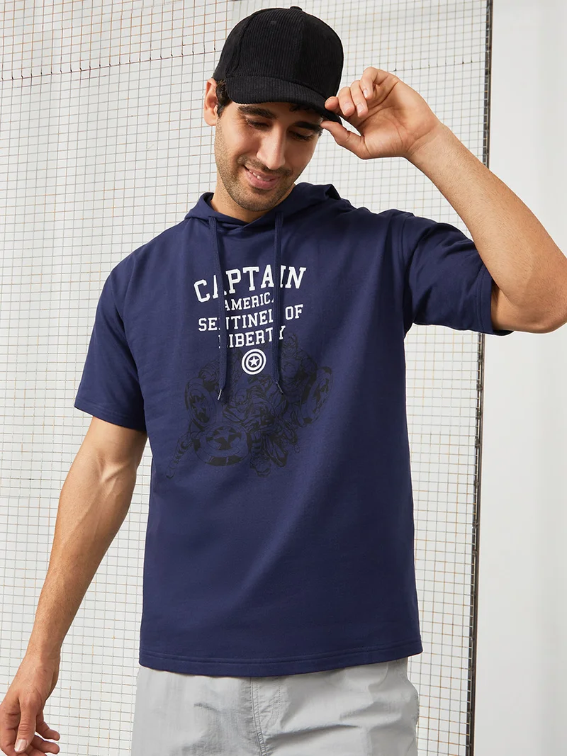 Styli Captain America Print Hoodie