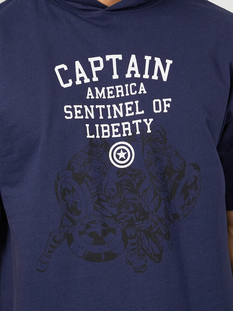 Styli Captain America Print Hoodie