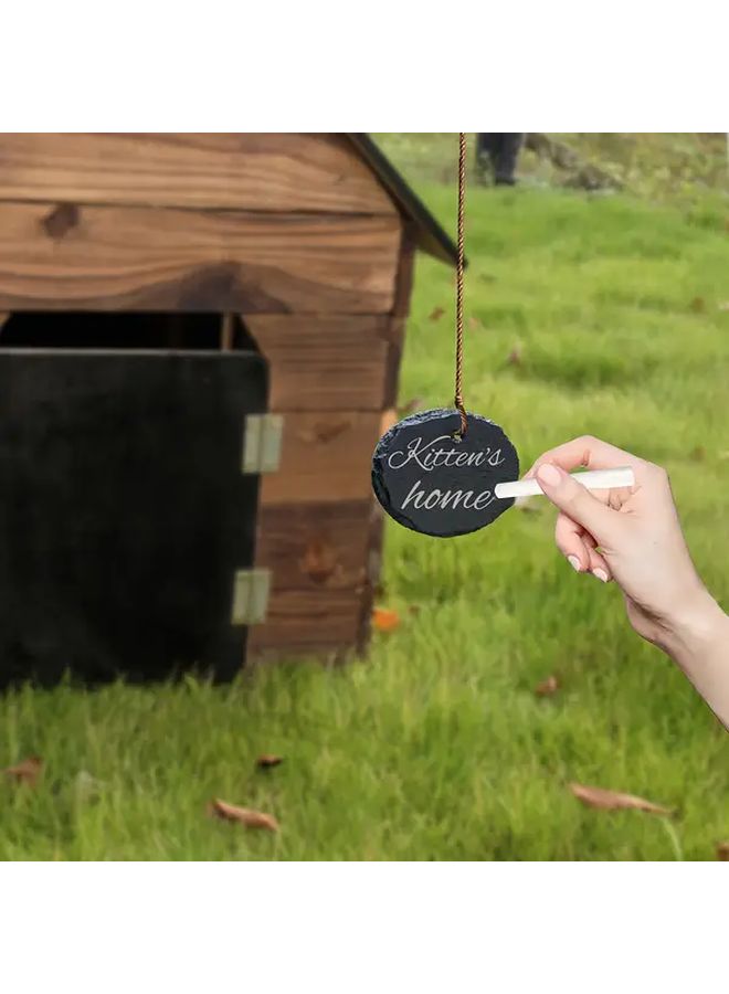 Natural Blue Stone Welcome Sign 3.7x2.7 Inch Handwritten Text Hanging Plaque - Image 2