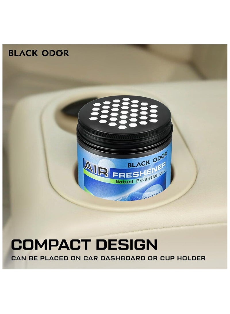معطر جو للسيارة من مجموعة كومبو بلاك أودور دريم، 180 جرام، 3 زيوت عطرية طبيعية، معطر جو للسيارة والمنزل، 3 قطع BO-03 - Image 4