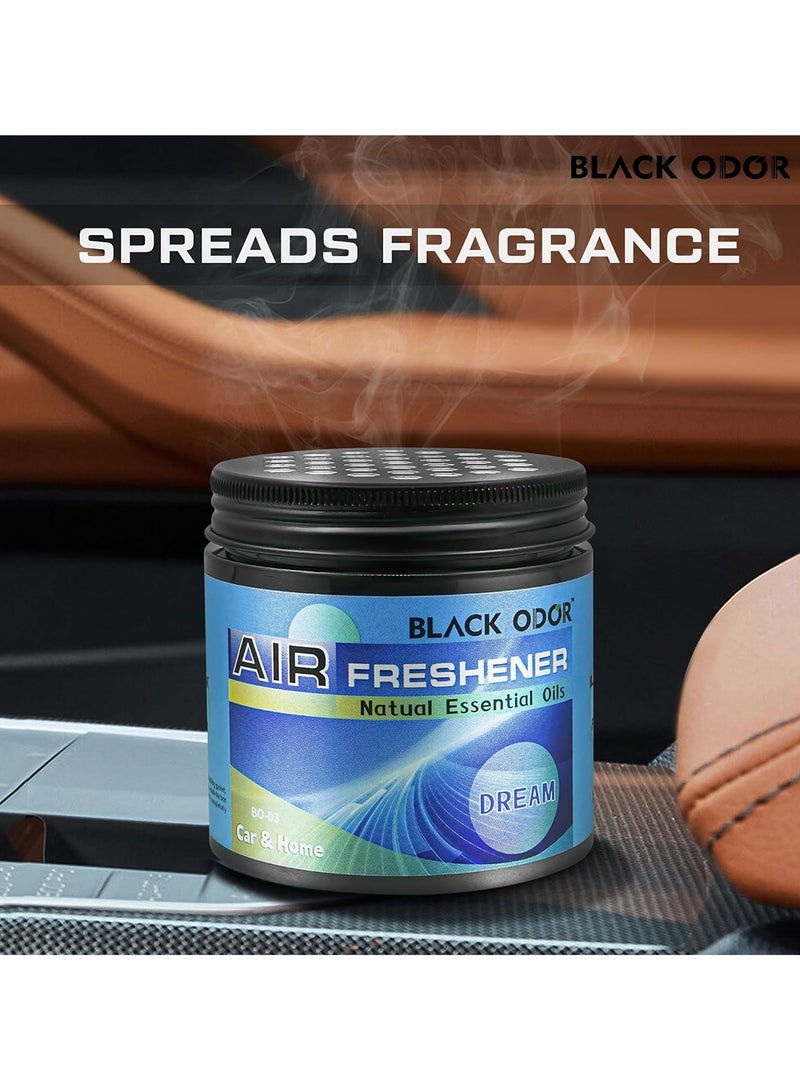معطر جو للسيارة من مجموعة كومبو بلاك أودور دريم، 180 جرام، 3 زيوت عطرية طبيعية، معطر جو للسيارة والمنزل، 3 قطع BO-03 - Image 5
