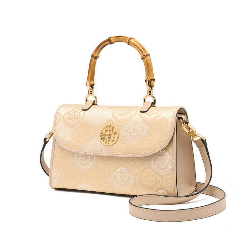 Genuine Leather Chinese Style Large Capacity Shoulder Bag Fashion Women'S Wedding Bag Bride Sc1686 - Image 1