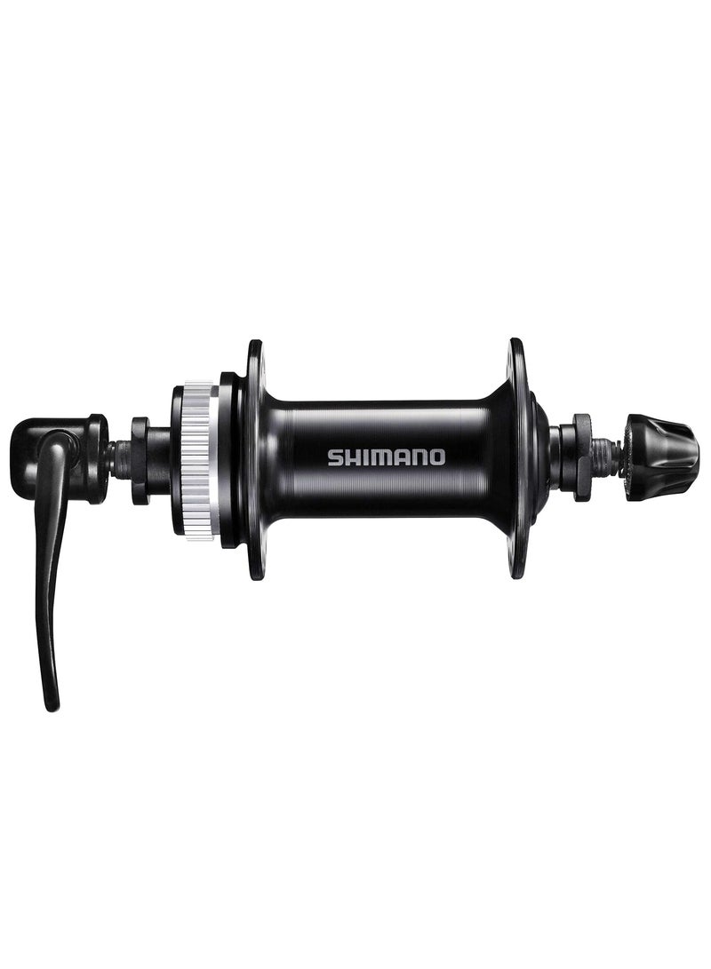 Shimano HB-TX505 Center-Lock Disc Front Bike Hub – 100mm QR, 32H, Black