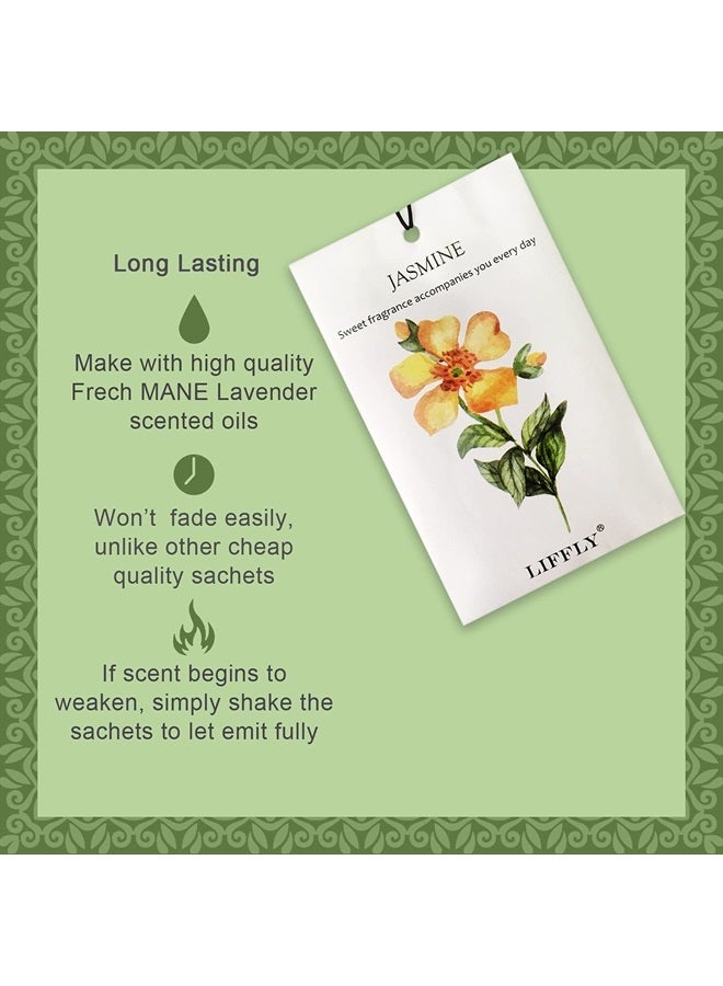 14 عبوة من أكياس العطر للدرج والخزائن: لافندر، ورد، ياسمين، محيط، فانيليا، خشب الصندل، جاردينيا 7 روائح