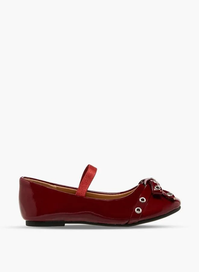 Flora Bella By Shoexpress Flora Bella Girls Metallic Accent Elasticated Strap Ballerina Shoes