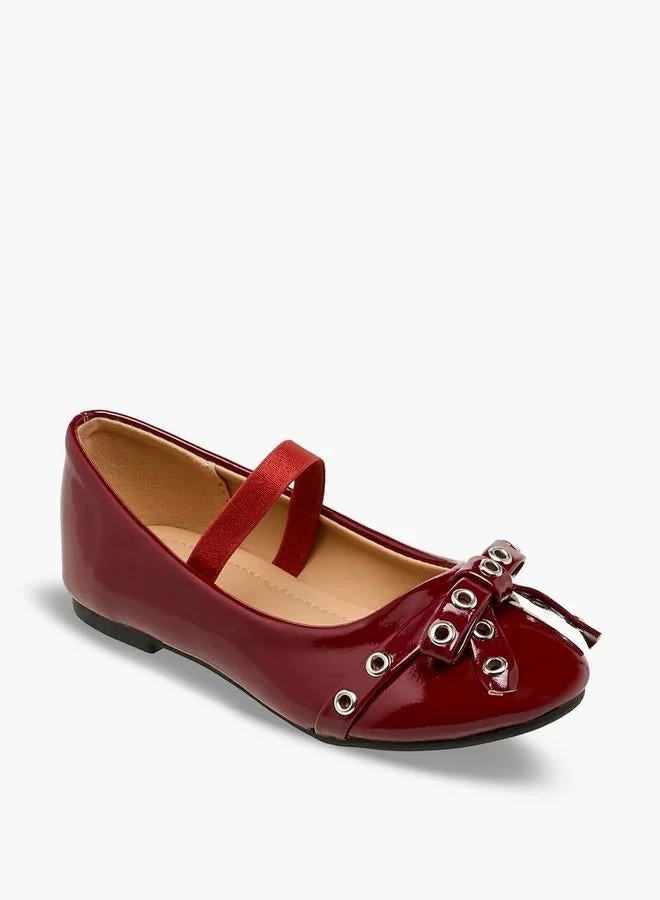 Flora Bella By Shoexpress Flora Bella Girls Metallic Accent Elasticated Strap Ballerina Shoes