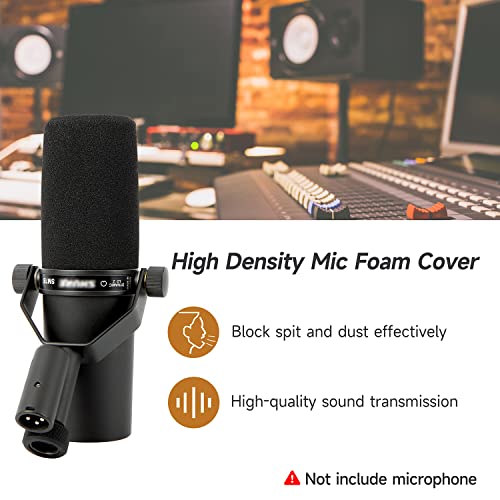 WIBOND SM7B Pop Filter - Mic Foam Cover Compatible with Shure SM7B Vocal Dynamic Microphone Black Windscreen Noise Cancellation - Image 5