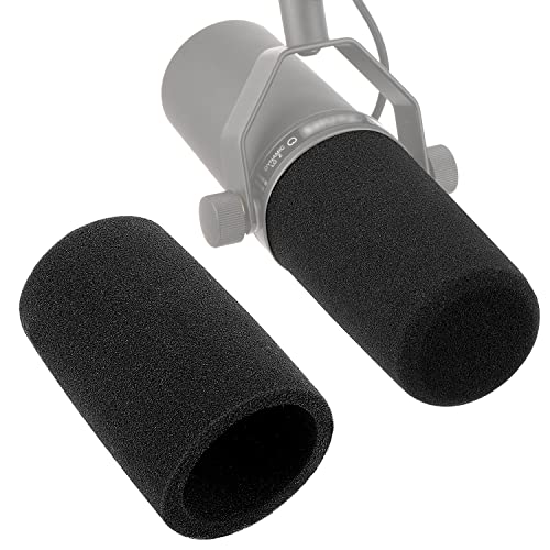 WIBOND SM7B Pop Filter - Mic Foam Cover Compatible with Shure SM7B Vocal Dynamic Microphone Black Windscreen Noise Cancellation - Image 1