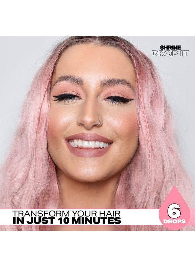 SHRINE - Drop It Temporary Hair Color  Mix Dye With Conditioner  Create Unique Shades  SemiPermanent Bright Colors Blend Easily  MultiUse  Vegan & CrueltyFree  200 Drops Per Bottle Pink - Image 1