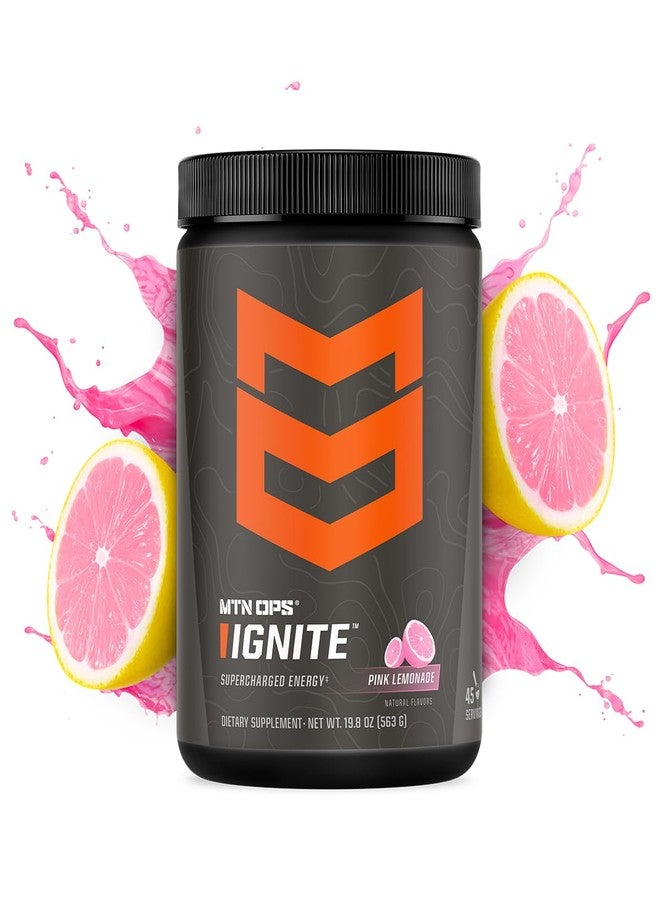 MTN OPS Ignite Energy Drink Powder, Gluten Free Nootropic Supplement Drink Mix, L Arginine, L Citrulline, Caffeine & Nootropic Sugar Free Drink Mix, 45 Servings, Pink Lemonade - Image 2