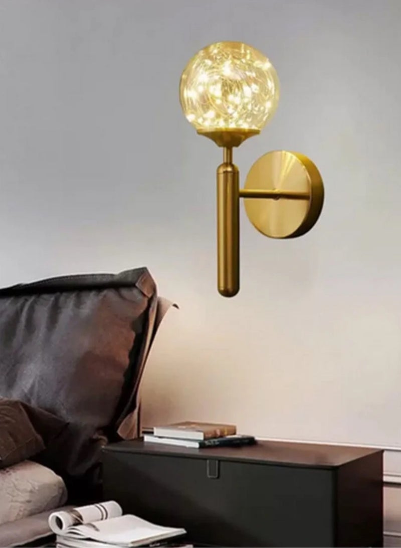 نمط إضاءة حائط LED باللون الأبيض الذهبي - Image 2