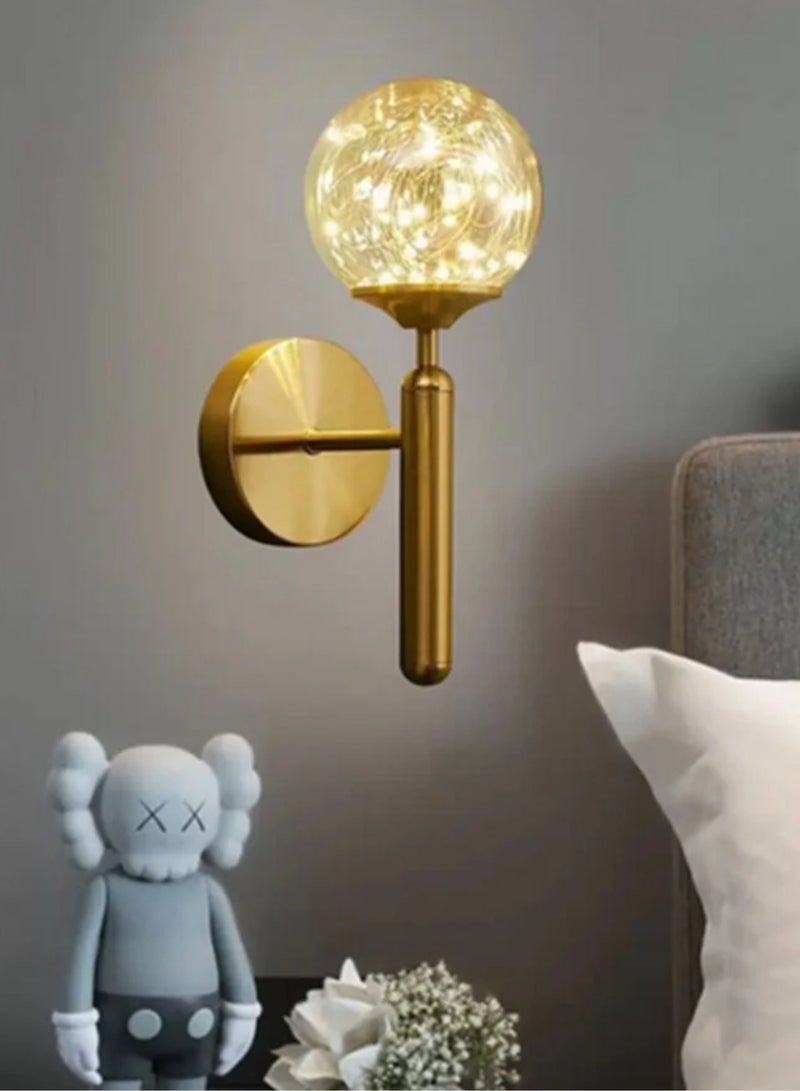 نمط إضاءة حائط LED باللون الأبيض الذهبي - Image 3