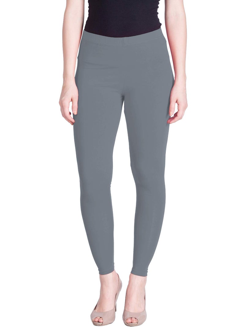 Lyra Women Solid Premium Cotton Ankle length Leggings | Mid-Waist | Fashionwear - Image 1