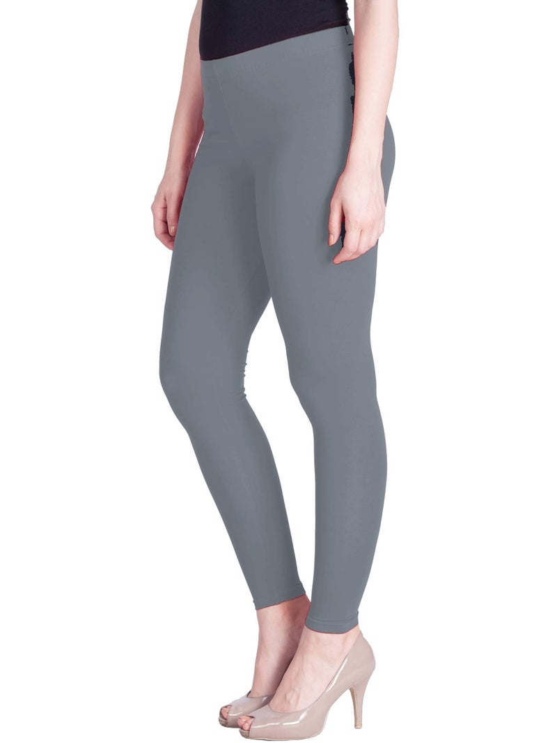 Lyra Women Solid Premium Cotton Ankle length Leggings | Mid-Waist | Fashionwear - Image 2