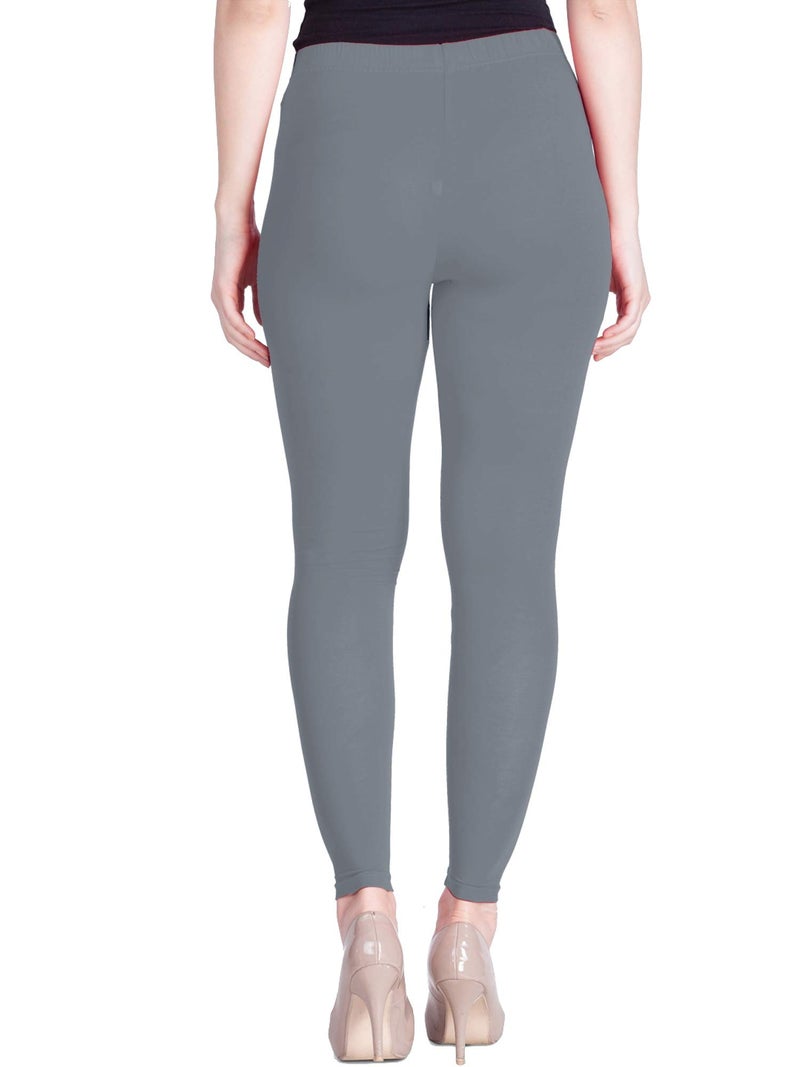 Lyra Women Solid Premium Cotton Ankle length Leggings | Mid-Waist | Fashionwear - Image 3