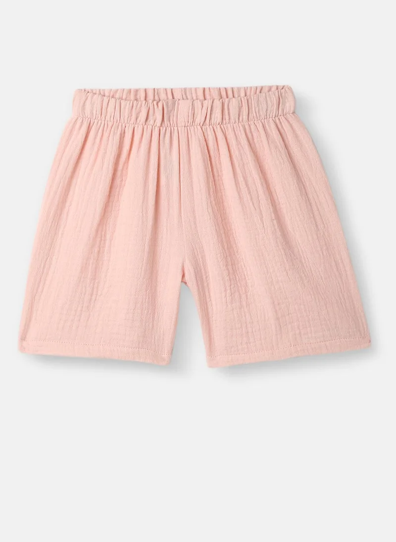 Nautinati Girls’ Cotton Top and Shorts Set |Graphic Print Top | Elasticated Shorts | 0-2 Years