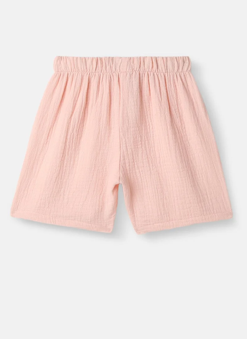 Nautinati Girls’ Cotton Top and Shorts Set |Graphic Print Top | Elasticated Shorts | 0-2 Years