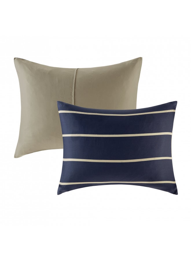 Comfort Spaces Comfort Spaces Casual Comforter Set Sporty Design, Vibrant Color, Active Lifestyle Boys Bedroom Décor, All Season Soft Microfiber Bedding Set, Decorative Pillow, Sham Blue/White Twin/Twin XL 3 Piece  - Image 5