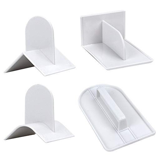 SUNKOOL 4pcs Fondant Icing Smoother Polisher for Cake Decoration Sugarcraft Scraper Paddle Tool - Image 1