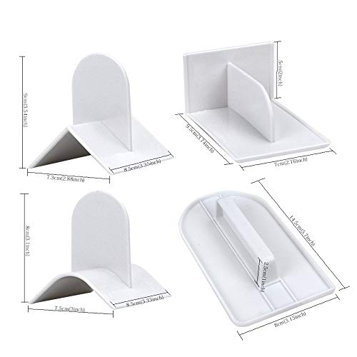 SUNKOOL 4pcs Fondant Icing Smoother Polisher for Cake Decoration Sugarcraft Scraper Paddle Tool - Image 2