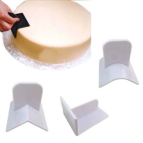 SUNKOOL 4pcs Fondant Icing Smoother Polisher for Cake Decoration Sugarcraft Scraper Paddle Tool - Image 3