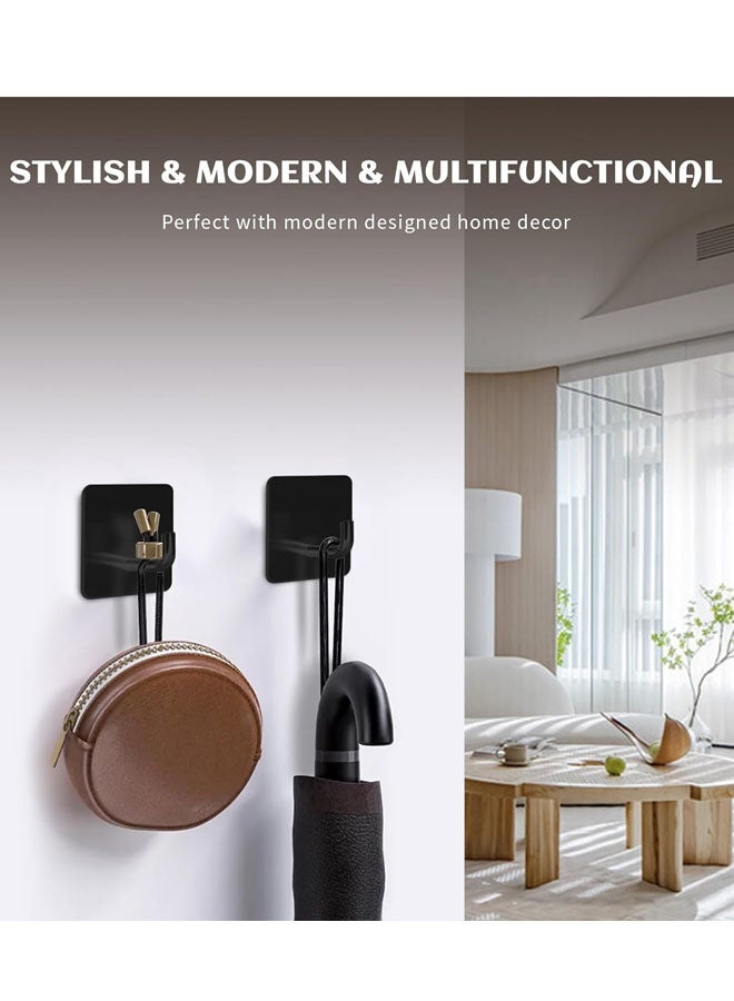 خطافات جدارية، 5 قطع خطافات ذاتية اللصق، خطاف لاصق قوي مجاني، خطاف جداري شديد التحمل للتعليق، مصنوع من الفولاذ المقاوم للصدأ 304، خطاف جداري مقاوم للماء والزيوت للمنزل والحمام والمطبخ والمكتب - Image 3