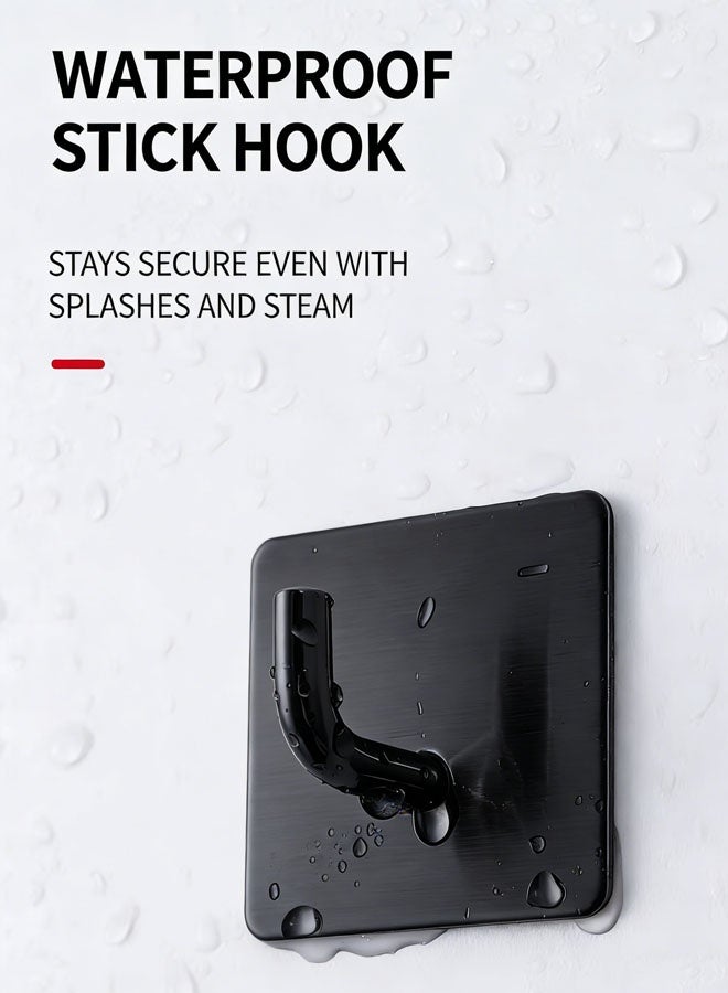 خطافات جدارية، 5 قطع خطافات ذاتية اللصق، خطاف لاصق قوي مجاني، خطاف جداري شديد التحمل للتعليق، مصنوع من الفولاذ المقاوم للصدأ 304، خطاف جداري مقاوم للماء والزيوت للمنزل والحمام والمطبخ والمكتب - Image 5