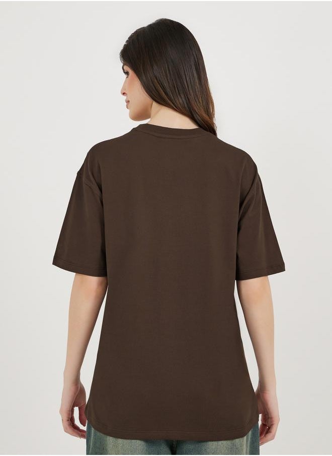 Oversized My Taste Is Simple Slogan Longline T-Shirtâ€‹