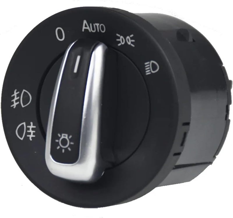 QASULER Chrome Headlight and Mirror Control Switch - Image 1