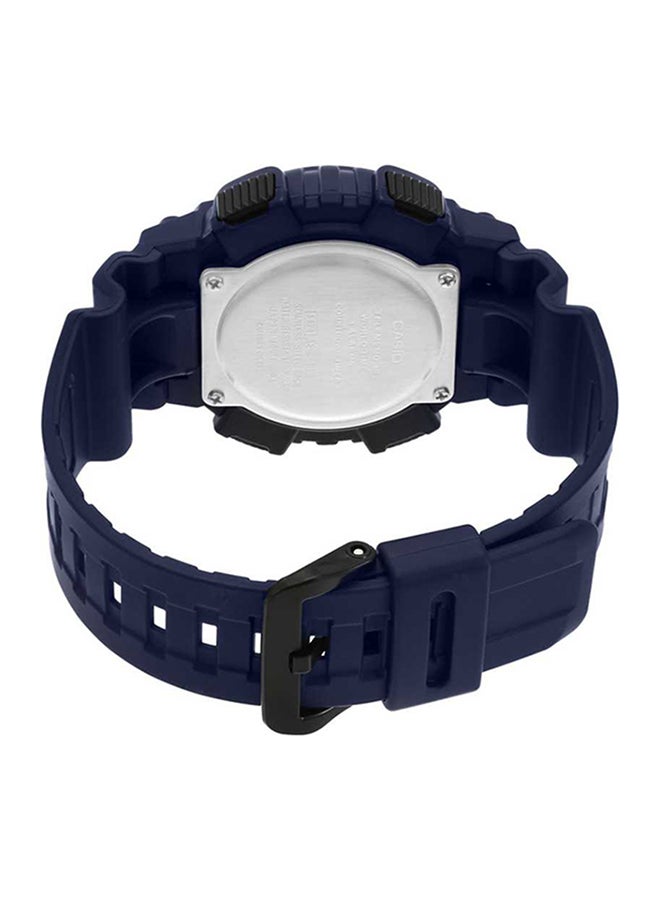 CASIO Men Water Resistant Analog & Digital Watch AEQ-110W-2AVDF - 47 mm - Navy Blue - Image 2