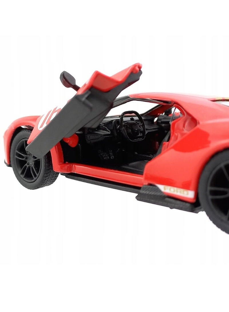 Kinsmart 1:38 Scale Red Sports Car Die-Cast Model Toy – Alloy Pull Back Racing Car with Openable Doors for Kids & Collectors” - Image 3