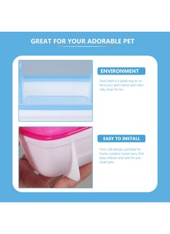 POPETPOP POPETPOP Hamster Sand Bath - Dust Bath Hamster Bathroom Bath Sand Room Sauna Toilet Sandbox 2 Pack, 12.5 x 9 x 9cm  - Image 4