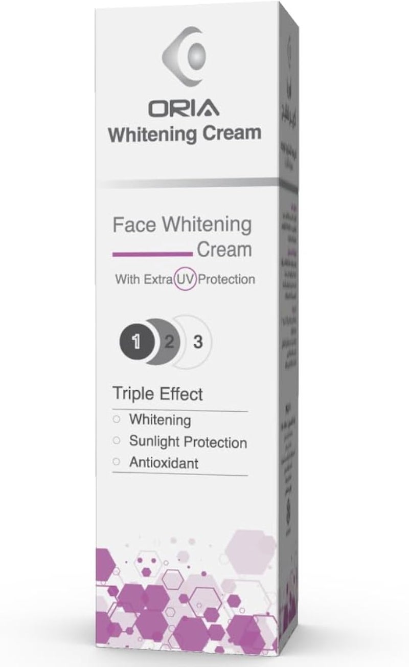 ORIA Whitening Cream For Face, Body And Sensitive areas Fast Acting 50gm