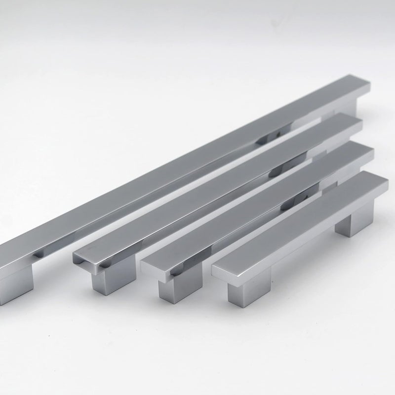 ABVIN ABVIN Premium Rectangular Chrome Bar Handles Modern Gold Cabinet Hardware Furniture Pulls for Doors Cabinets Cupboards Drawers 1 pcs 8 INCH  - Image 1