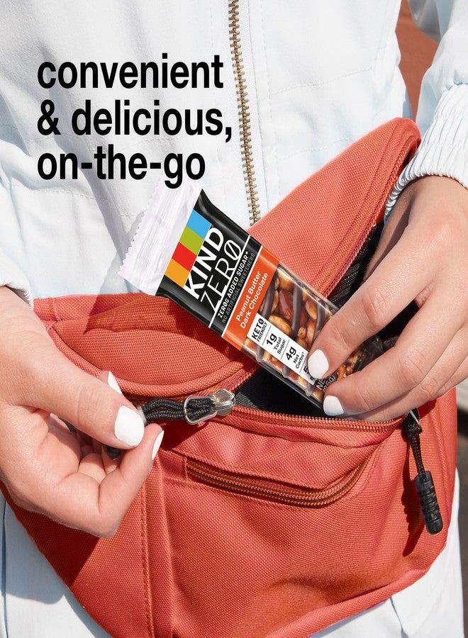 KIND ZERO Added Sugar Bars, Keto Snack, Peanut Butter Dark Chocolate, Good Source of Fiber, Gluten Free, Low Sugar, 5g Protein, 30 Count - Image 3