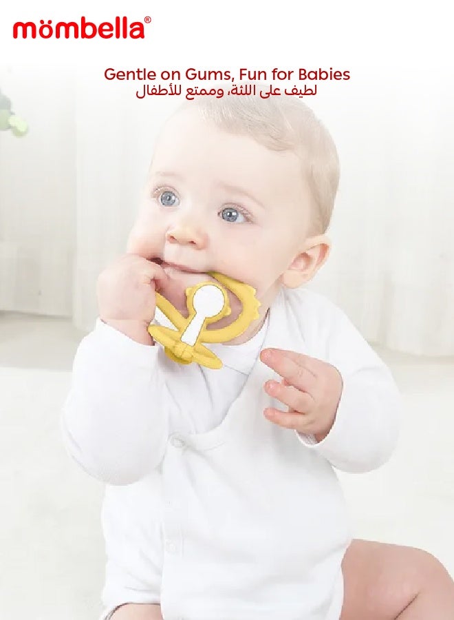 Mombella Hugging Monkey Teether Toy | BPA-Free Silicone | Safe & Hygienic Teething Toy | Soft & Flexible Design | 3-6 Months | Dimensions: L 7.4 x W 6.4 x H 6.5 cm - Image 2