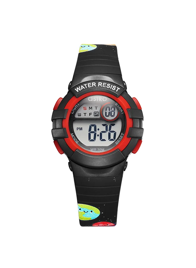 أسترو ASTRO Kids Digital Black Dial Watch - A23917-PPBB-SS