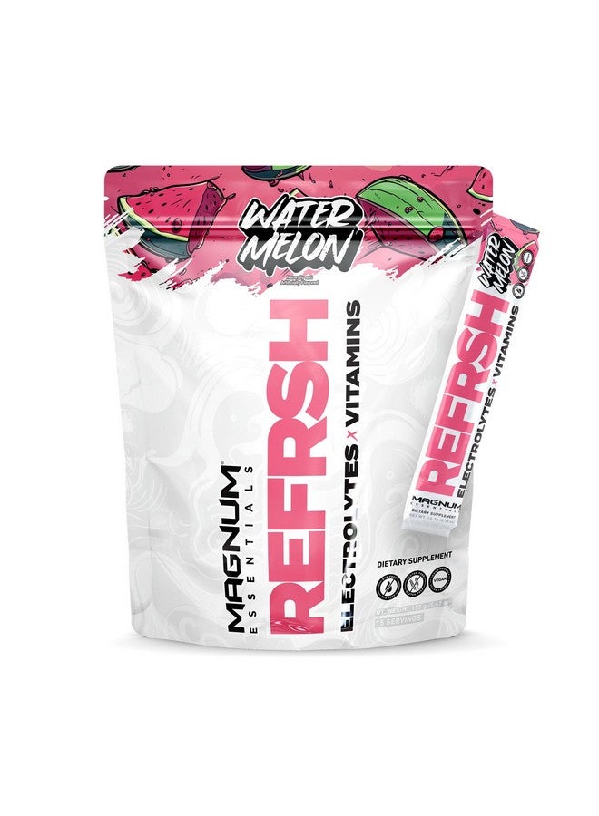 MAGNUM ESSENTIALS REFRSH Electrolytes x Vitamins 15 Serving Bag - Water Melon - Image 1