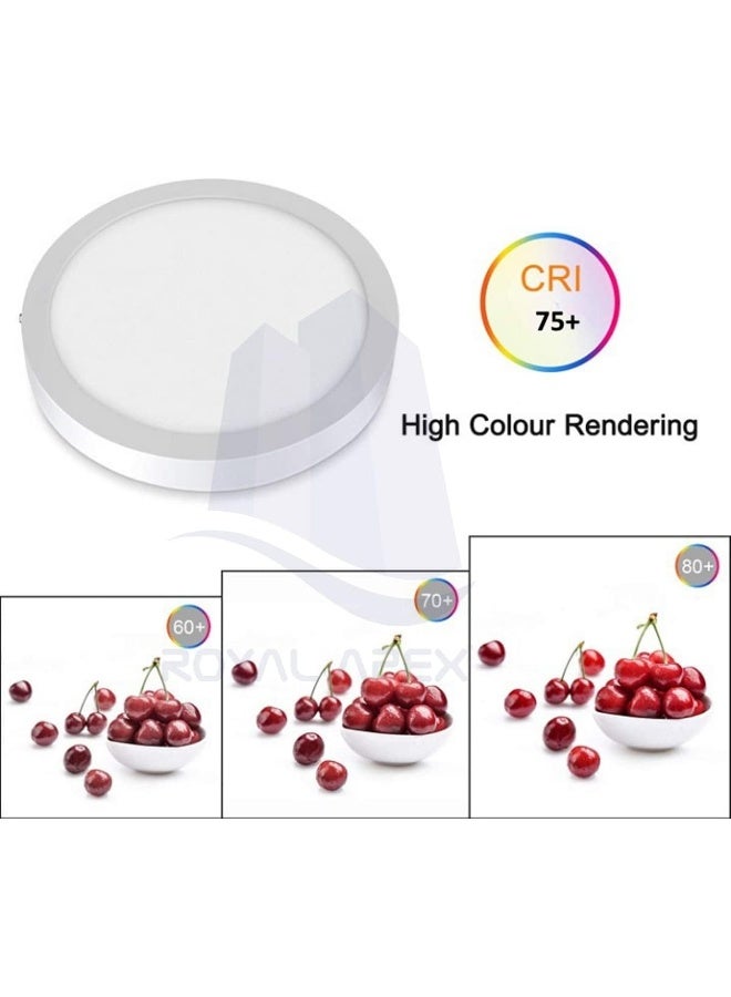 Royal Apex LED Surface Mounted DownLight AC220-240V Ceiling Lighting Fixture Fitting for Living Room, Bedroom, Kitchen, Balcony Hallway etc (18W, Warmwhite-Round) - Image 3