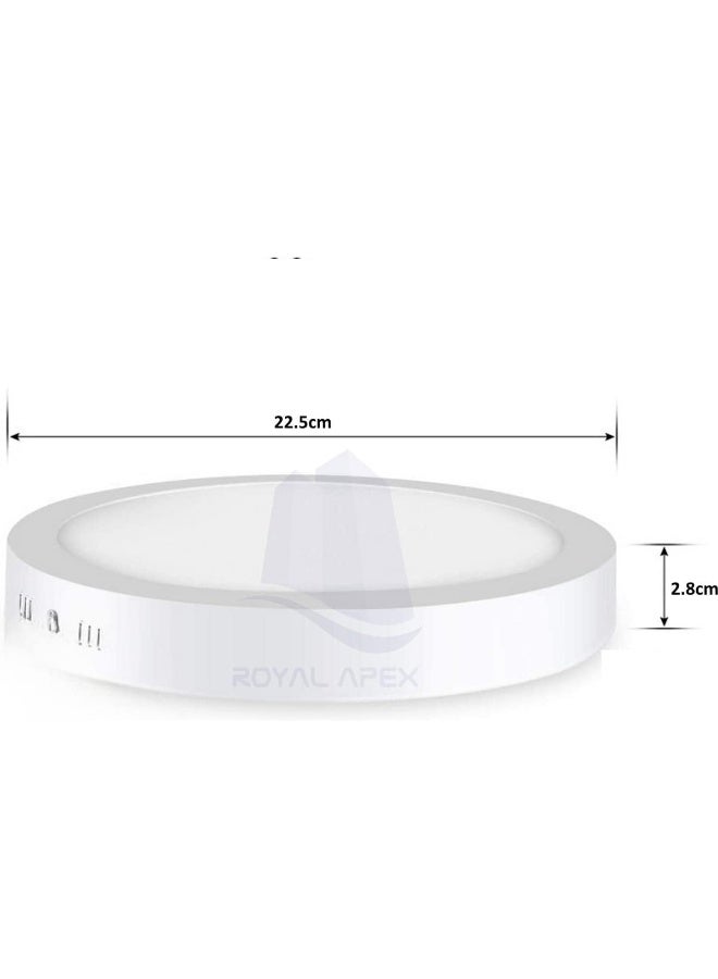 Royal Apex LED Surface Mounted DownLight AC220-240V Ceiling Lighting Fixture Fitting for Living Room, Bedroom, Kitchen, Balcony Hallway etc (18W, Warmwhite-Round) - Image 2
