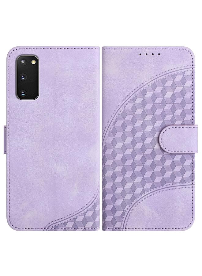 اس-توب جراب هاتف Samsung Galaxy S20 YX0060 من الجلد المنقوش برأس فيل مع حبل تعليق - Image 1