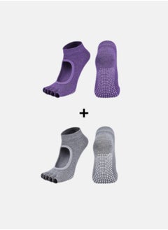 KANGAROO 2 Pairs Yoga Pilates Fitness Anti-Slip Kangaroo Socks  - Image 1