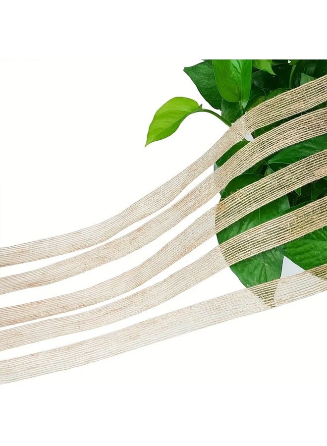 Zeemey 4 Rolls Of Natural Burlap Fabric With Burlap Ribbon For  Gift Wrapping Wedding Event Party Home Bows Crafts Decoration, 11 Yards Long 0.787 Inch Wide Each Roll - Image 4