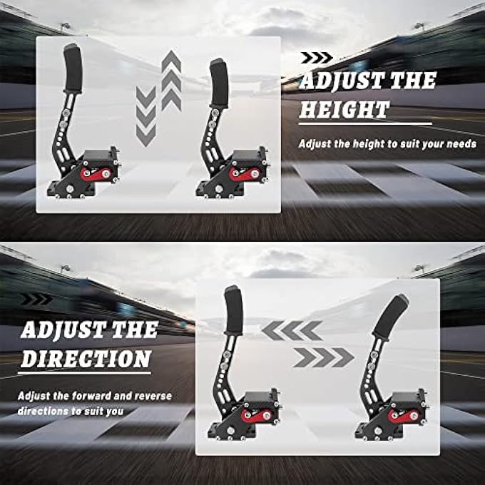 rayihni USB HANDBRAKE, 14-BIT USB HANDBRAKE SUITABLE FOR RACING GAMES, AND LOGITECH G27 G29 SIMULATION PERFORMANCE HANDBRAKE 11.8 INCHES + WITH CLIP (PC SYSTEM ONLY) - Image 2