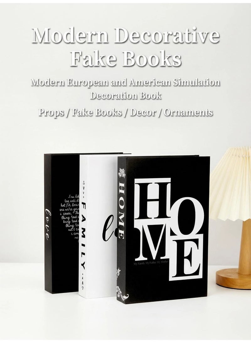 NIBEMINENT 3 Pcs Decorative Faux Books for Home Decor – Modern Fake Books for Coffee Table, Bookshelf & Bedroom, Stacked Book Set for Aesthetic Decor - Image 2