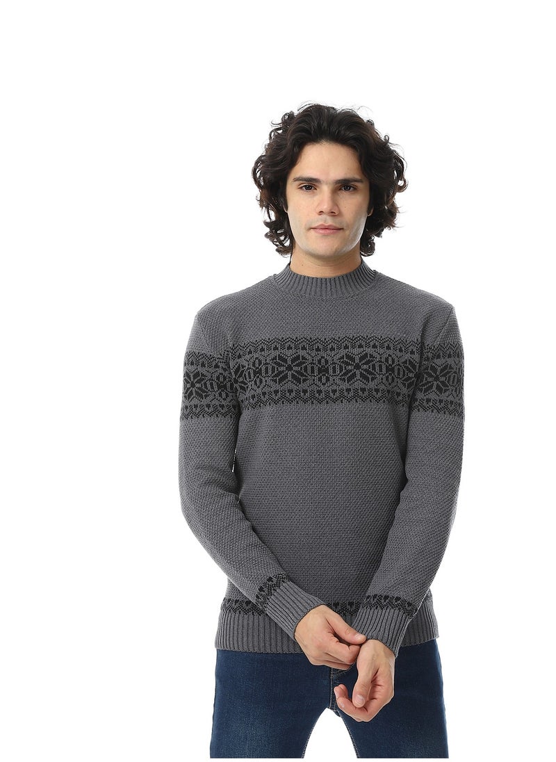 Caesar - Wool Men Pullover With Multi Design - Image 1