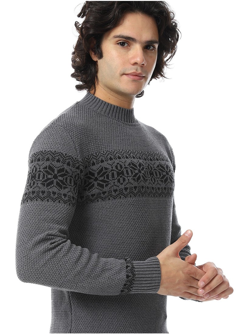 Caesar - Wool Men Pullover With Multi Design - Image 1