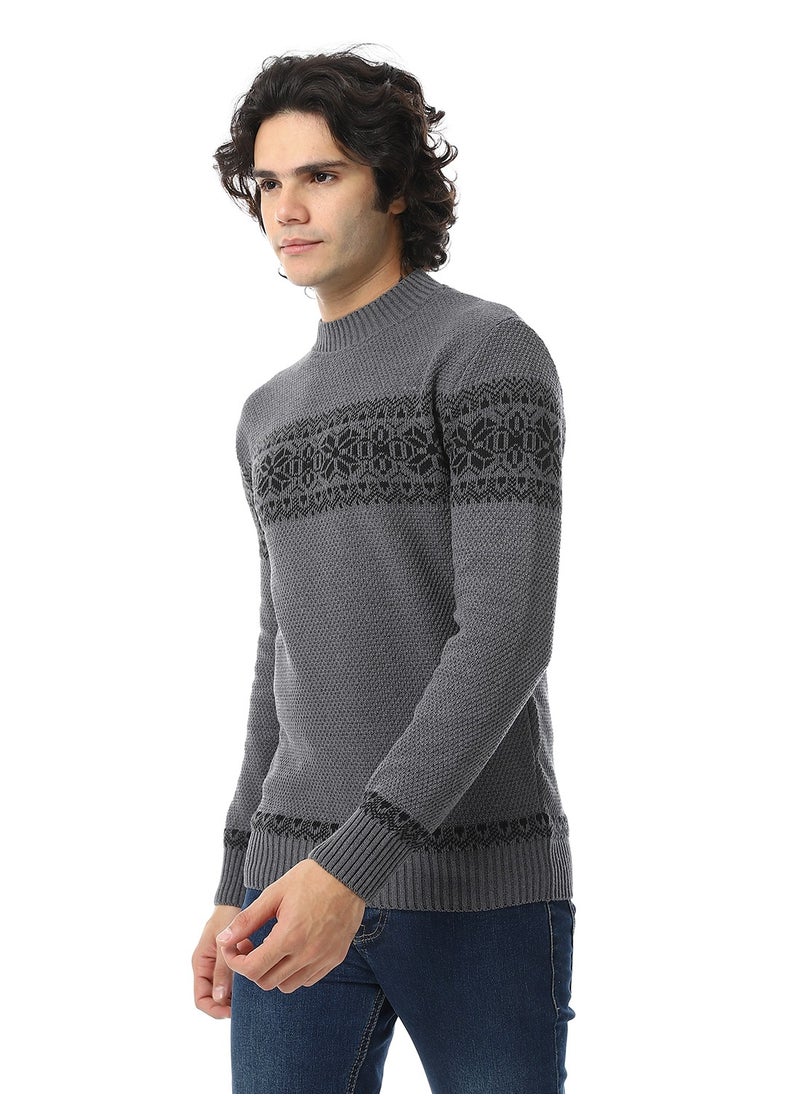 Caesar - Wool Men Pullover With Multi Design - Image 1